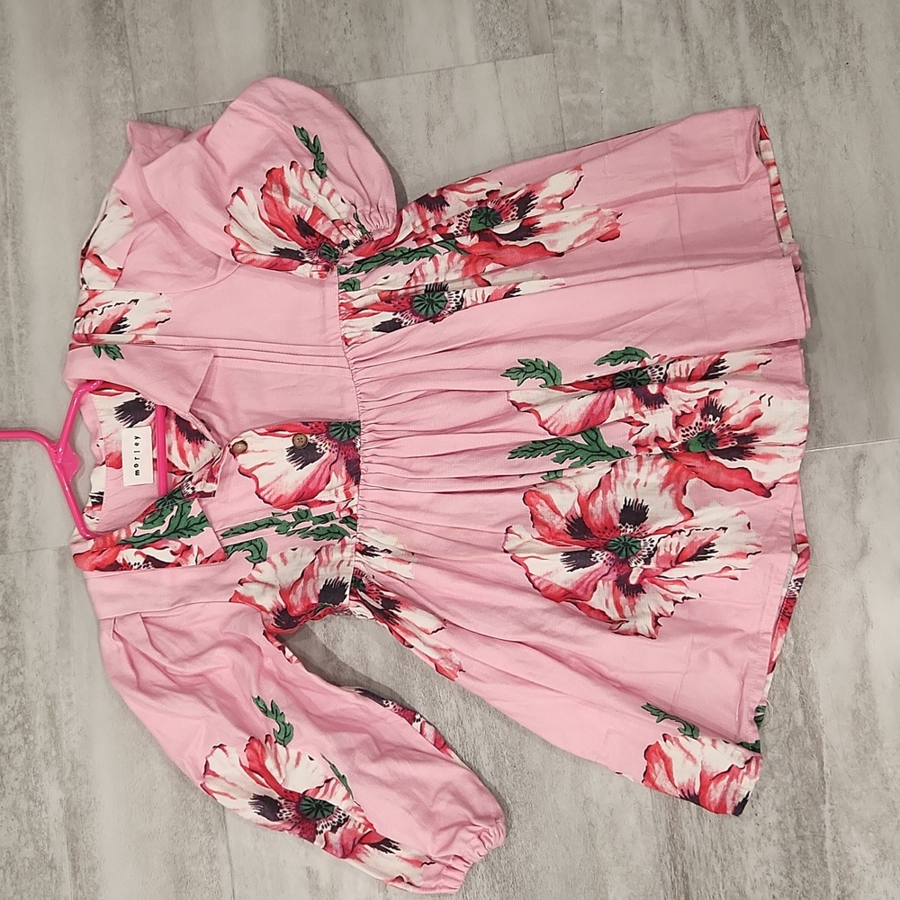 Morley Girls Pink Poppy Dress